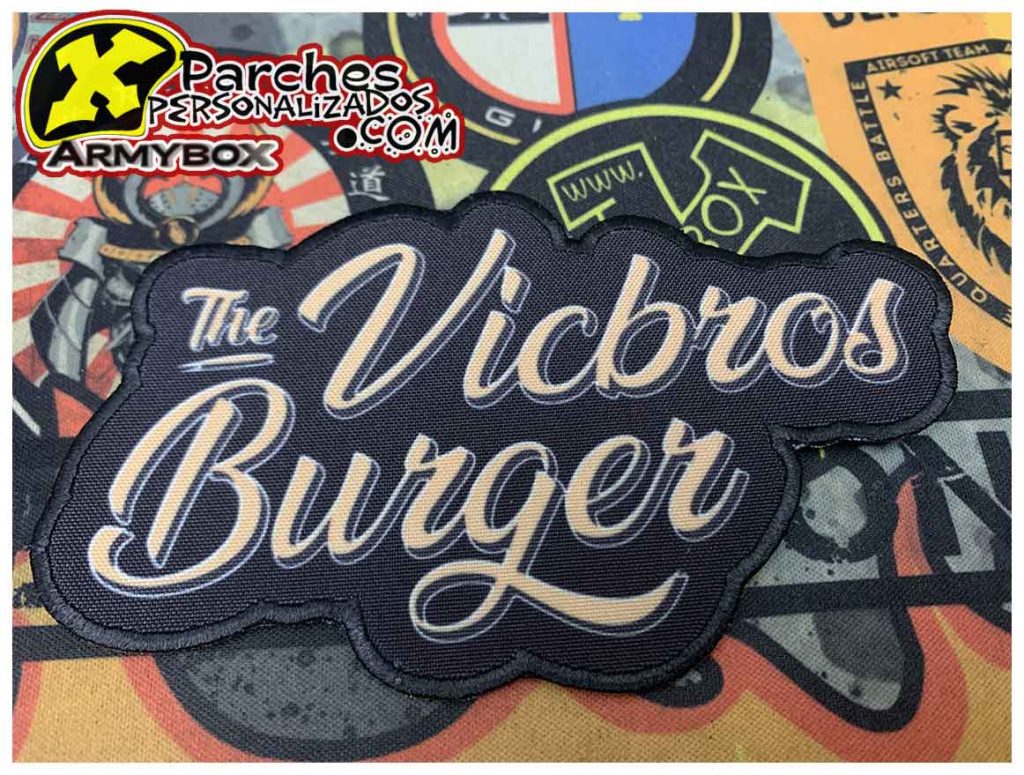 Parches personalizados borde hilo Vicbros Burger