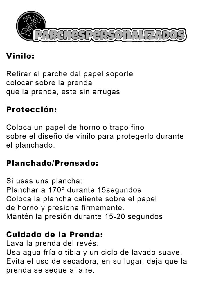 Instrucciones de planchado