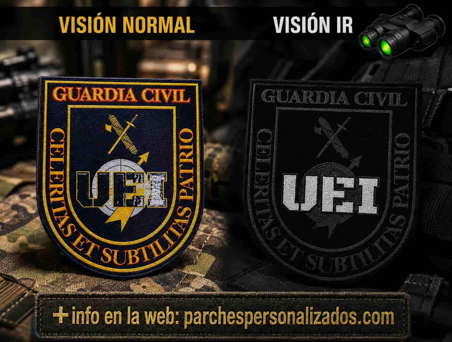 Parches IR personalizados visión nocturna infrarrojos desde una unidad