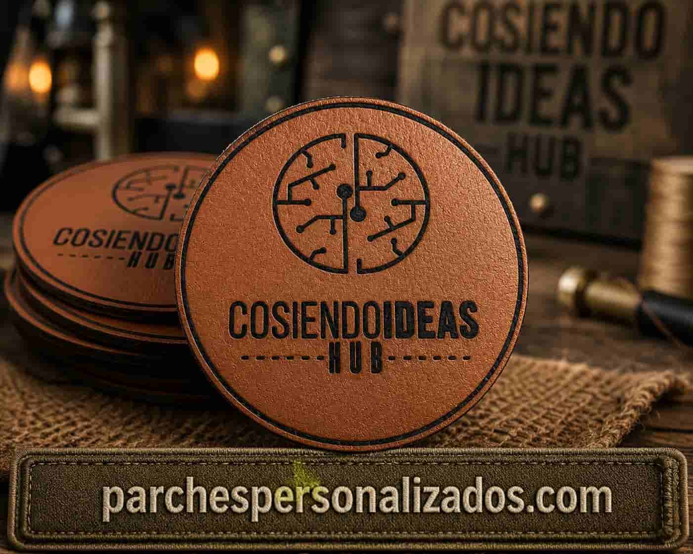 Parches personalizados en cuero tallado láser fabricados en España