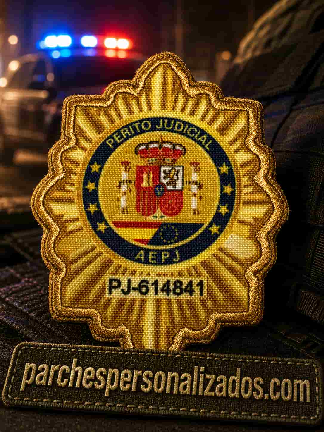 Parches personalizados para Perito Judicial con borde de hilo y velcro